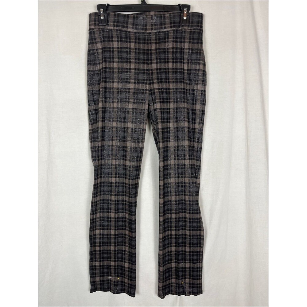 NWOT Joseph Ribkoff Taupe Black Plaid Straight Leg Pants
